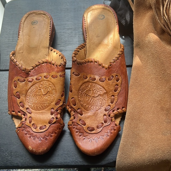 Vintage leather flats - Picture 3 of 3